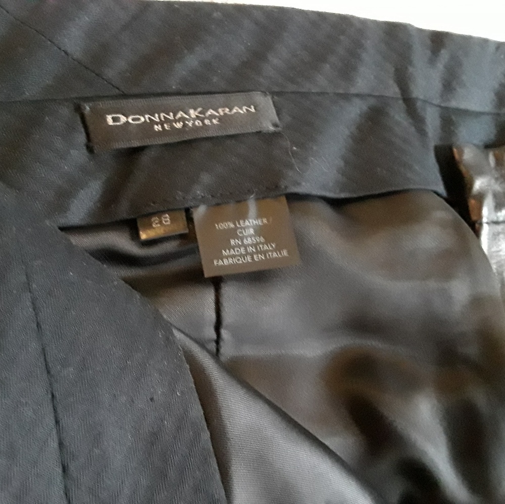 Donna Karan Leather Slacks